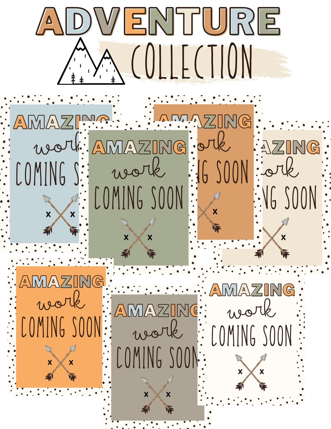 Adventure Work Coming Soon Posters - Etsy