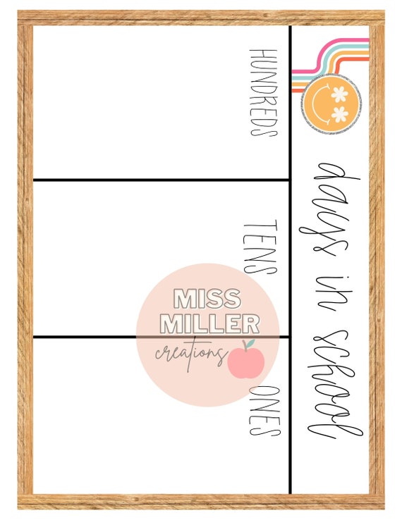 Groovy Glitter Classroom Calendar editable Features - Etsy