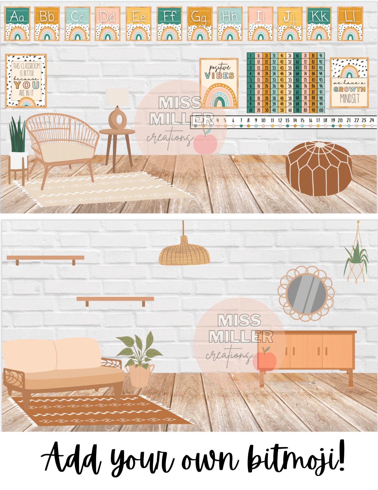 Boho Virtual Classrooms - Etsy