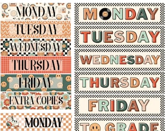 Groovy Vintage 10-Drawer Cart Labels