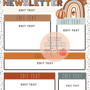 Fall/autumn Newsletter Template editable Etsy Fall/autumn Newsletter Template editable Etsy