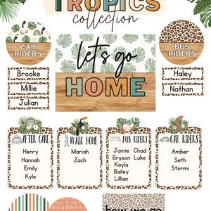 Tabla de despidos de Boho Tropics [editable]