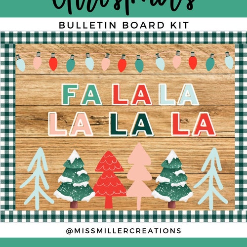 Winter Wonderland Holiday Bulletin Board Kit Etsy