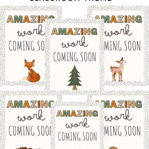 Woodland Work Coming Soon Posters