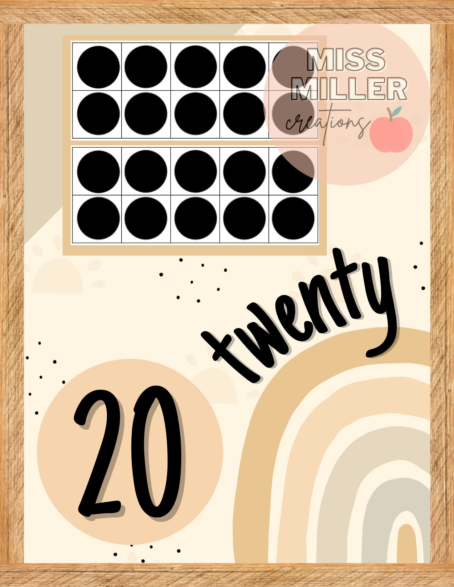 Neutral Boho Rainbow Classroom Number Posters - Etsy