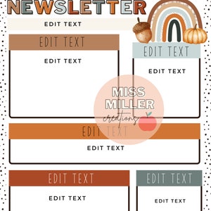 Fall/autumn Newsletter Template editable Etsy Fall/autumn Newsletter Template editable Etsy