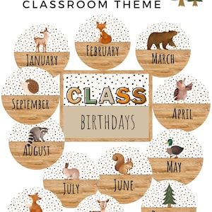 Exhibición de cumpleaños de clase Woodland