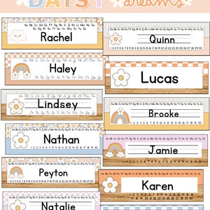 Daisy Dreams Desk Plates [editable]