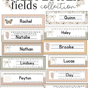Wildflower Fields Desk Plates