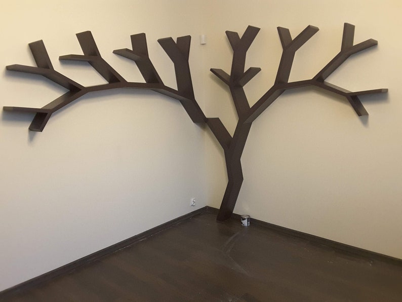 Decorative Wooden Tree Bookcases Decorative Library Etsy