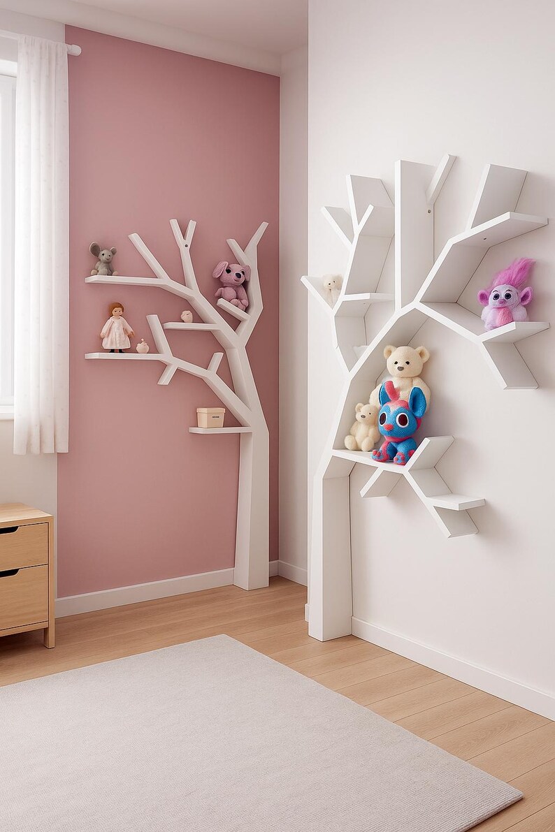 Estantería de madera de doble cara diseñada a medida. Apta para esquinas o paredes rectas. Tamaño y color personalizables. imagen 5