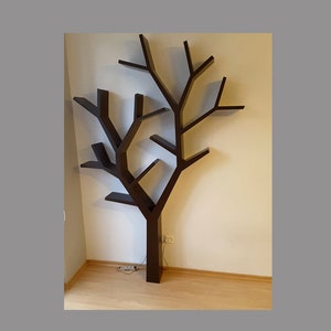 Librerie in legno, librerie da parete in pino con bordo vivo, porta libri in legno, librerie in stile fattoria, libreria rustica decorativa