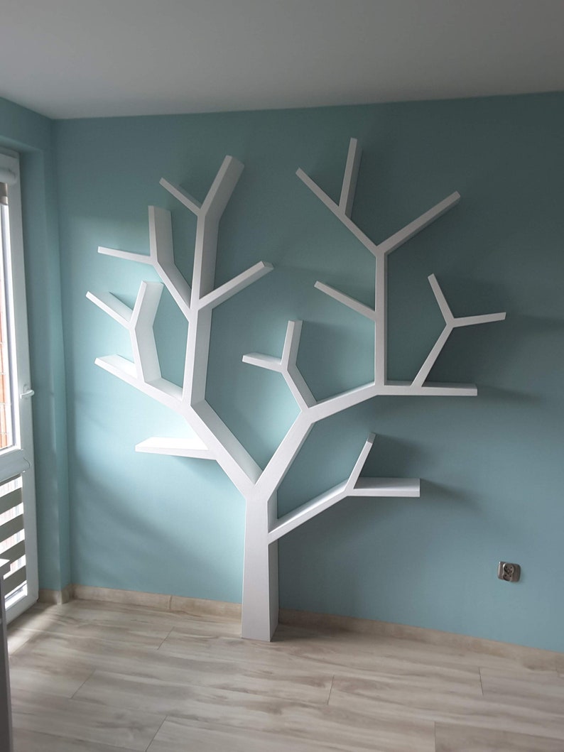 Decorative Wooden Tree Bookcases Book Stand Farmhouse Etsy