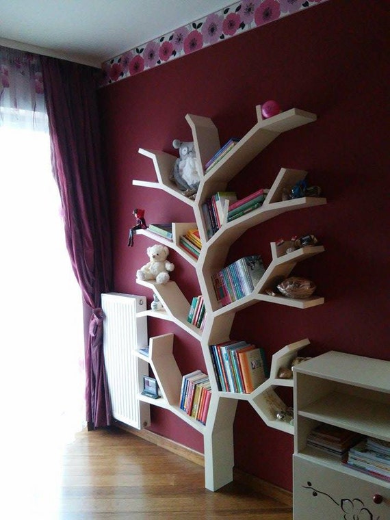 Tree Bookshelves, Tree Bookcase, Decorative Library, Wooden Book
