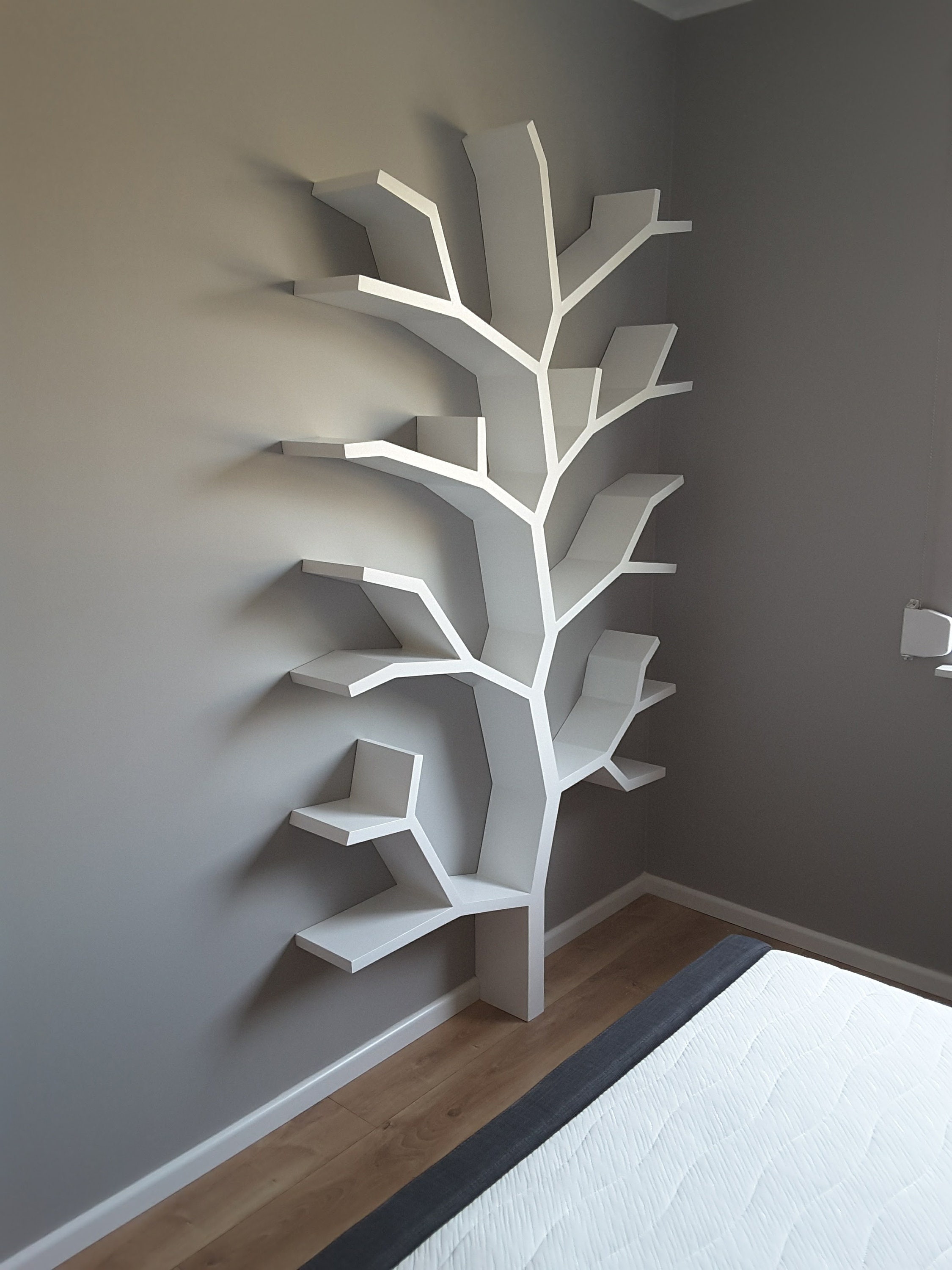 Wooden Tree Bookcases Rustic Tree Branch Bookshelves Book Etsy