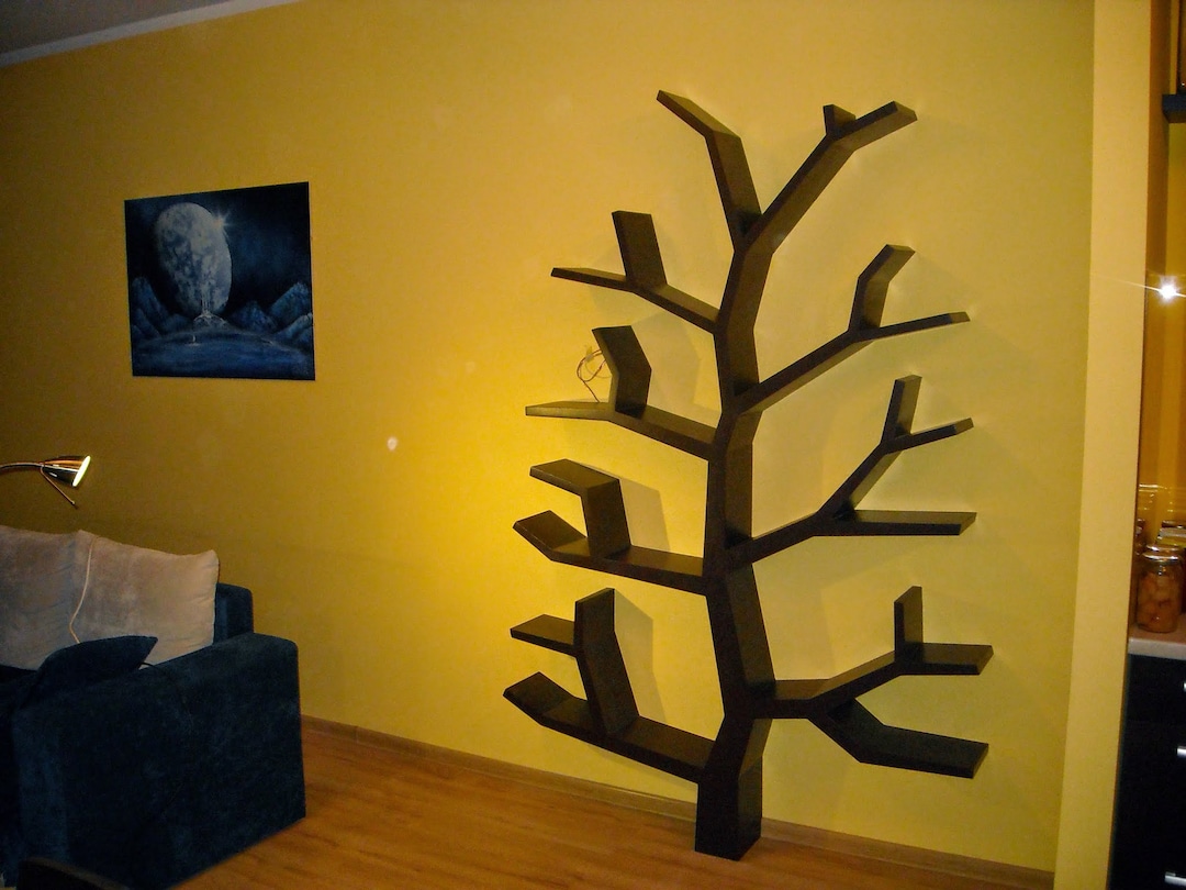 Bookshelve, Bookshelf, Tree Bookcase, Wood Tree Bookshelves, Unicorn, Wall Bookcases, Decorative