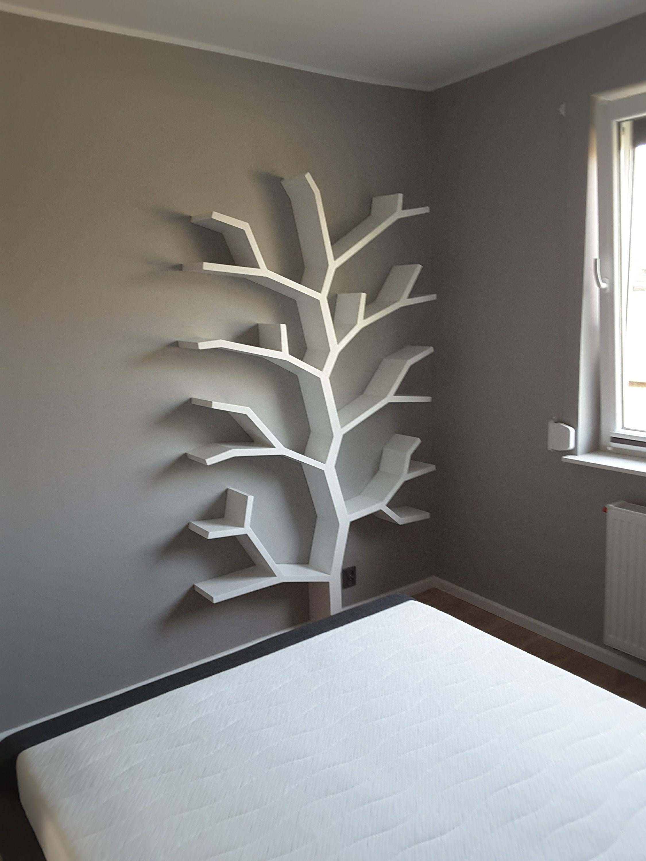 Wooden Tree Bookcases Rustic Tree Branch Bookshelves Book Etsy