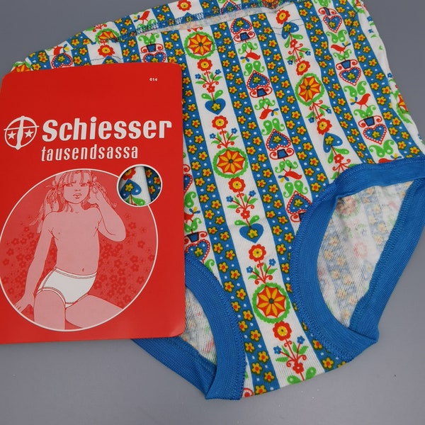 Original Schiesser 70er Unterhose Slip Gr.164 Space Age Vintage Kinder Damen XXS 80er