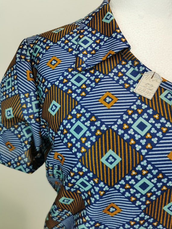 60s Deadstock Women's Short Sleeve Shirt Blouse 1… - image 6
