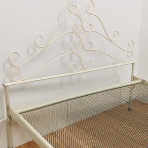 Vintage antik Metall Bettgestell Bett Einzelbett Daybed 1930 Metall Lattenrost Stecksystem Industrial Shabby Chic 100x200cm romantic