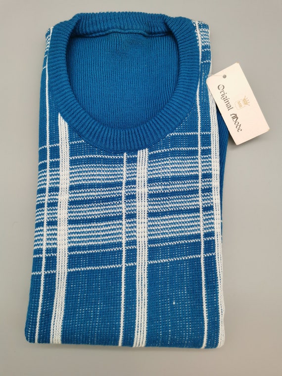 70s deadstock vintage men's unisex knitted sweate… - image 7