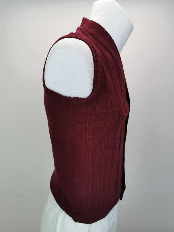 70s deadstock vintage men's knit vest slipover 60… - image 6