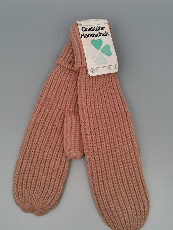 Original 70s Knitwear Norwegian Gloves Mittens Gr… - image 1
