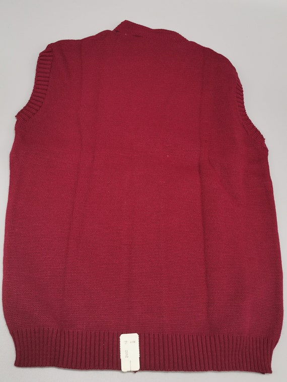 70s deadstock vintage men's knit vest slipover 60… - image 4