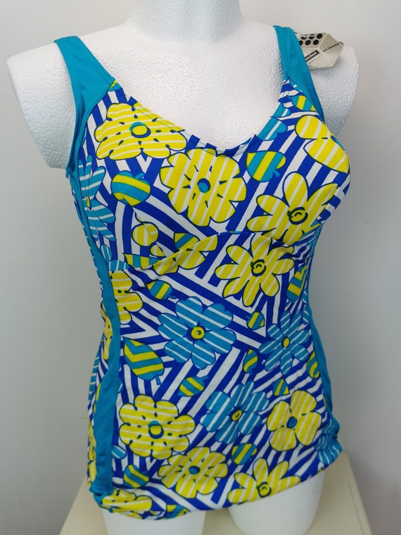 60s deadstock vintage swimsuit one-piece swimsuit… - image 2