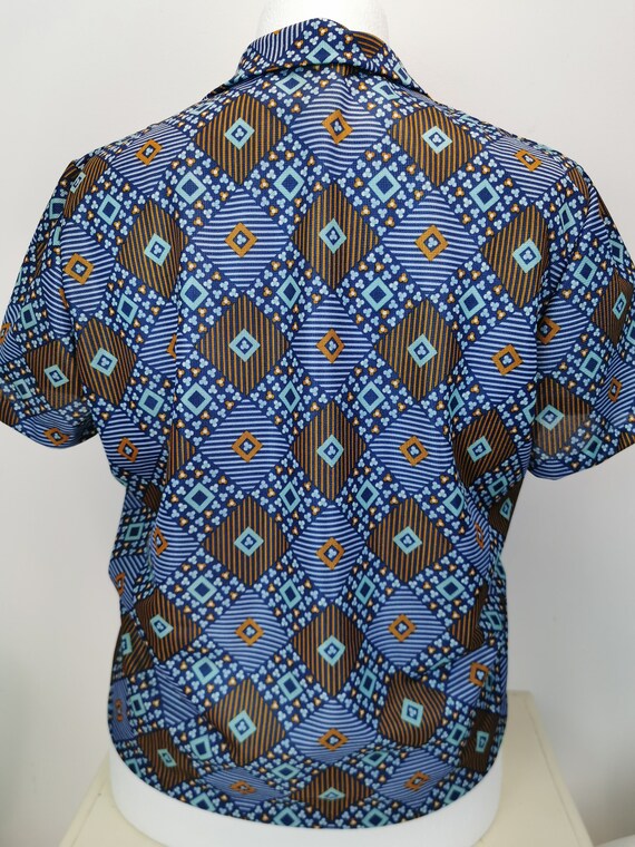 60s Deadstock Women's Short Sleeve Shirt Blouse 1… - image 5