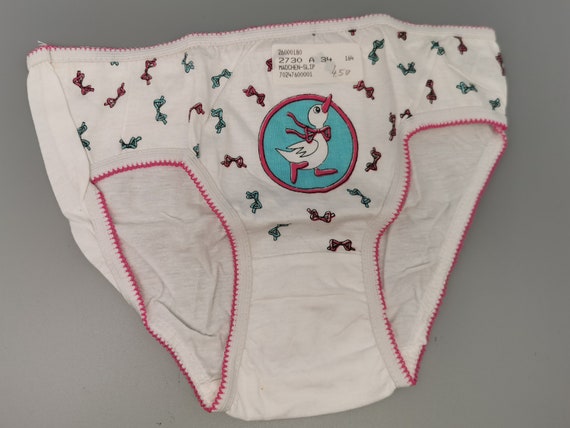 Vintage Children Underwear Size 7 9 Long Leg Panties 100 % Cotton