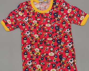 Original 70s Kids Flowers T-Shirt Ripped Shirt Gr.128 Space Age Vintage Tank Top Shirt 80s NOS Deadstock