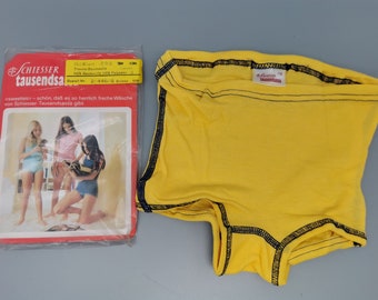 Original Schiesser 70s Underpants Slip Shorts Gr.116 Space Age Vintage Kids 80s Deadstock NOS