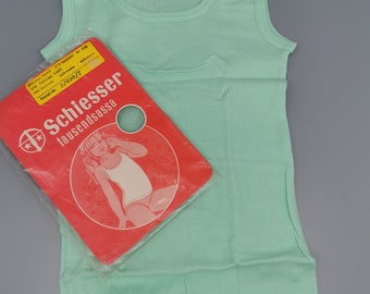 Original Schiesser Kinder 70er Unterhemd Gr.116 Space Age Vintage Tank Top Shirt 80er NOS Deadstock