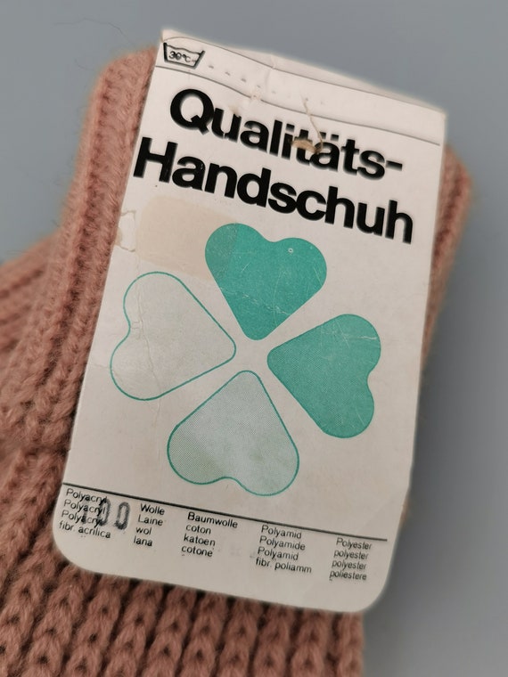 Original 70s Knitwear Norwegian Gloves Mittens Gr… - image 3