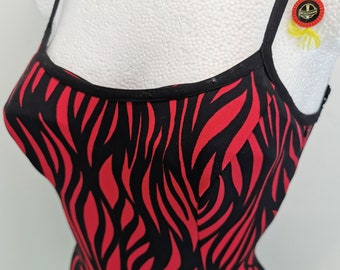 50s deadstock vintage restosana nylon swimsuit one-piece swimsuit zebra XXS XS size 32 34 NOS mid century rockabilly