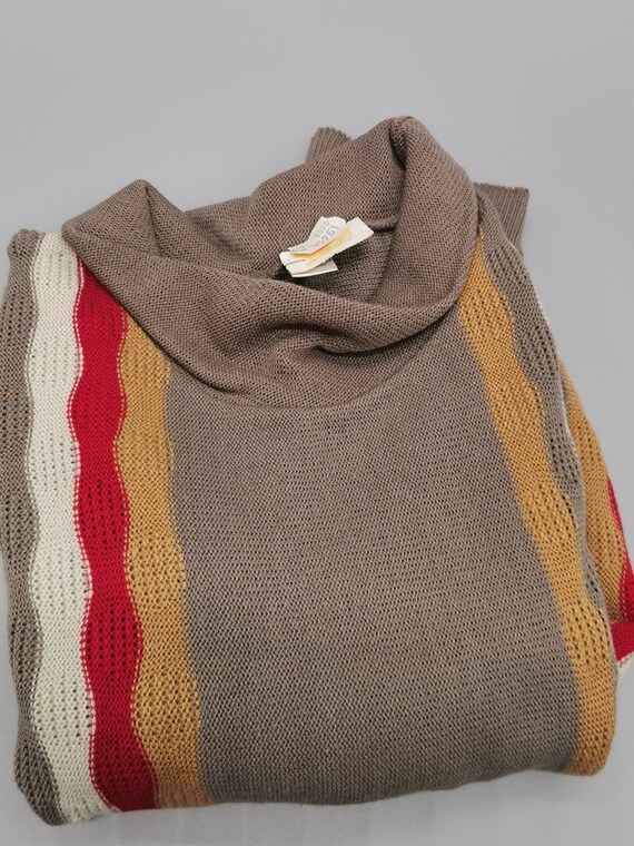 Original 70s bat sleeve deadstock ladies knit tur… - image 2