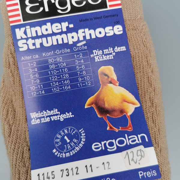 Original Ergee ergolan Kinder Winter Strumpfhose Vintage 70er NOS ungetragen 152-164 Alter 12