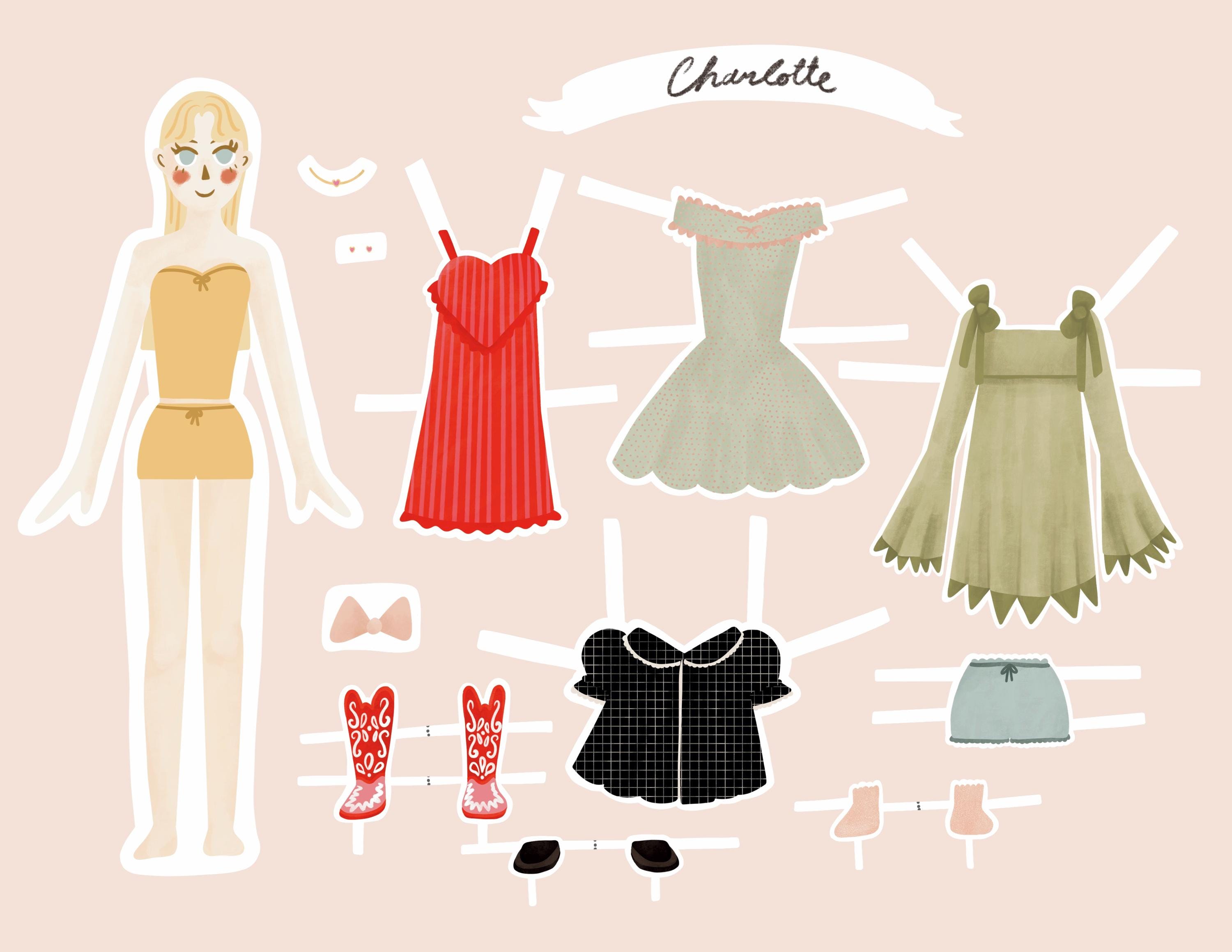 Printable Paper Dolls: Hand-illustrated DIY Craft (instant Download) - Etsy