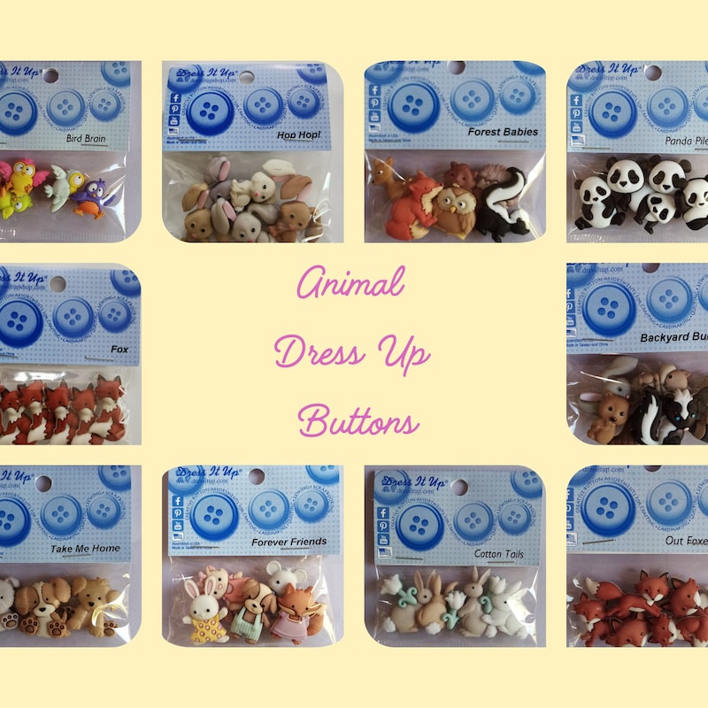 Animal Buttons - Etsy UK