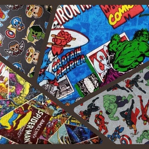 Marvel Comic book Heroes Fabric FQ 1/2 yard Boys Kawii Hulk Thor Spiderman Ironman Loki Capt. America Hawkeye Strange 100% cotton Avengers