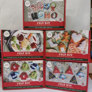 Simply Make medium size Christmas Felt and sewing Kits Various designs all materials included great gift for any crafter