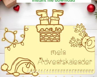Adventskalender svg png dxf pdf adventkalender svg adventskalender svg mein Adventskalender svg Laser Cut Weihnachten Kalender SVG