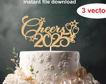 Merry Christmas Cake Topper Svg,Xmas Cake Topper Svg,lazer cut topper Merry Christmas svg.christmas cake topper SVG.2025 svg.cake topper svg