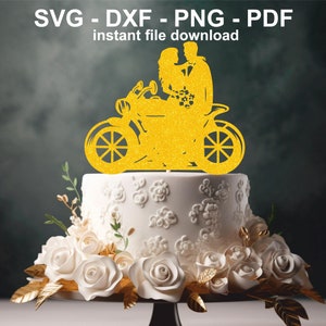 Topper per torta nuziale Motocross SVG dxf png pdf