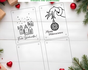 Geldkartenvektor , svg Geldkarten , Lasercut Vorlage , Christmas Geldgeschenkkarte svg pdf png dxf, SVG , Weihnachten