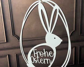Frohe Ostern svg pdf dxf , Easter wreath svg pdf dxf , easter wreath bunny svg pdf dxf