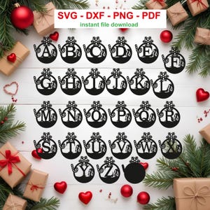 Christmas Balls svg, Christmas Monogram svg, Personalized Christmas Balls svg, Christmas Ornaments svg png,Laser cut file,digital download
