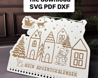 Adventskalender svg dxf pdf