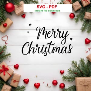 Merry Christmas text svg , Merry Christmas text pdf , Cut files cricut